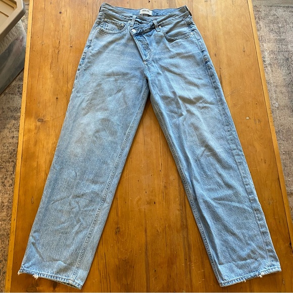 AGOLDE Aritzia Criss Cross Denim Jeans, Size 27 - Picture 2 of 5